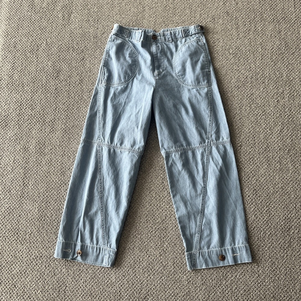Soeur Women's Wide Leg Sailor Pants. Denim jeans coastal euro summer lagenlook